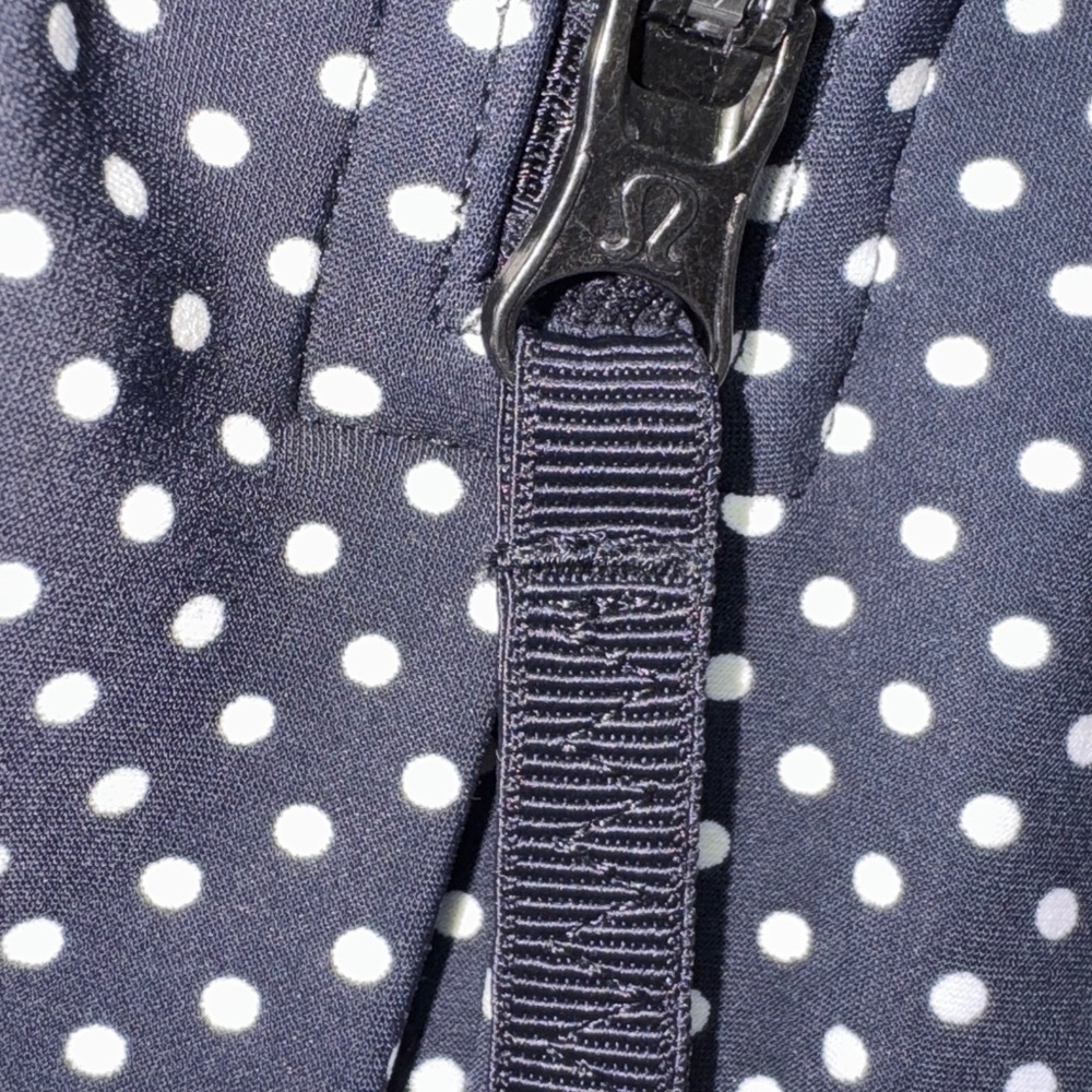 RARE Lululemon Here To There Dress - Biggy Dot- Navy Blue Polka Dot- Size Small - Picture 8 of 11